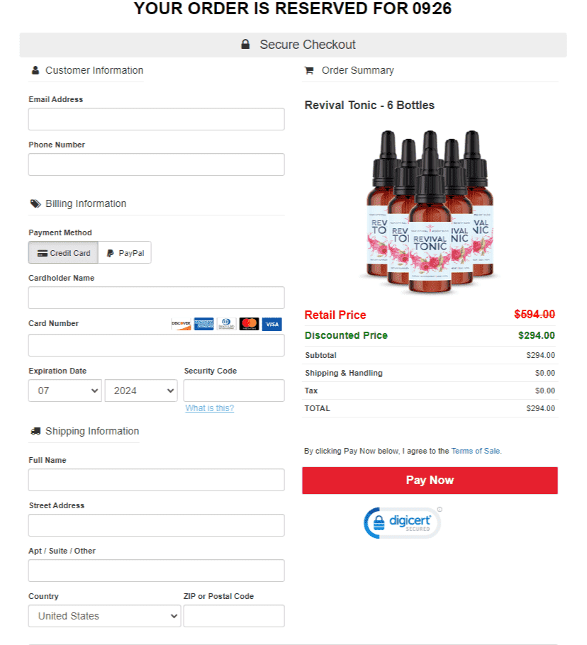 revival tonic order page